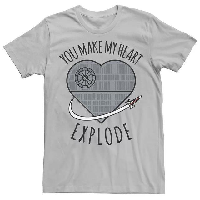 Mens Star Wars Valentines Day You Make My Heart Explode Tee Product Image