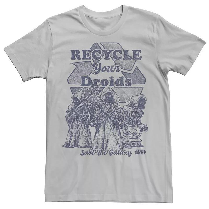 Mens Star Wars Jawas Recycle Your Droids Save The Galaxy Portrait Graphic Tee Product Image