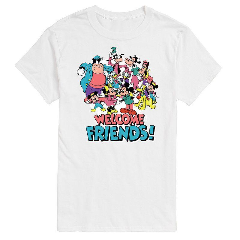 Big & Tall Disney Welcome Friends Tee, Mens White Product Image