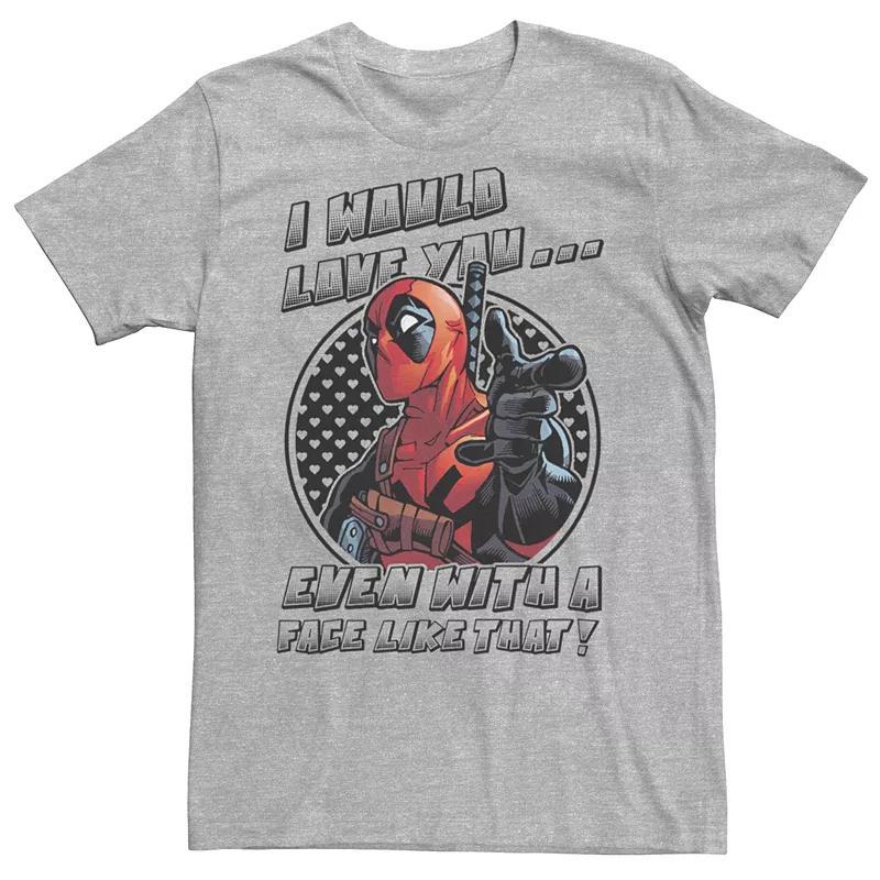 Mens Marvel Comics Deadpool I Would Love You Tee Athletic Grey Product Image