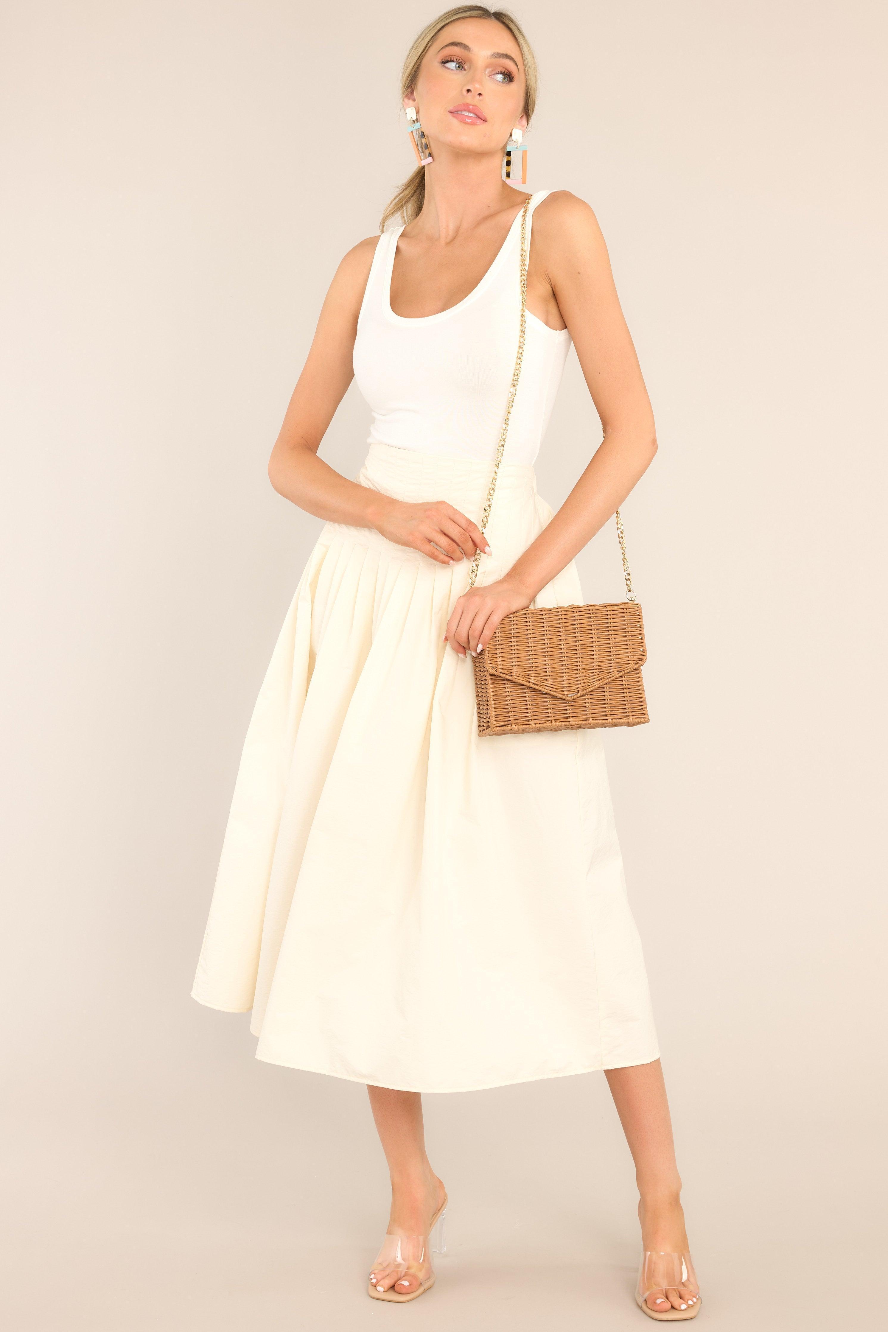 Then There Was One Ivory Midi Skirt Product Image