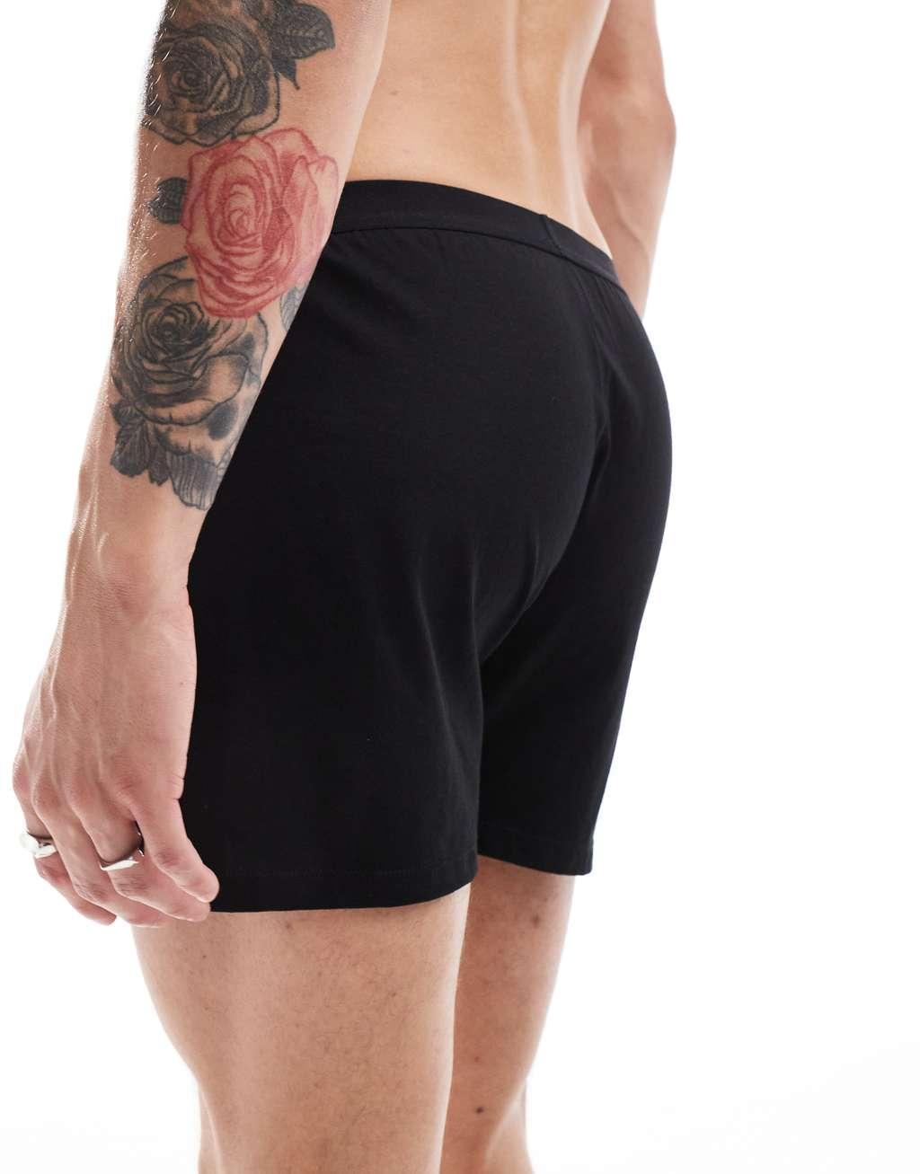 ASOS DESIGN 2 pack boxers in black Product Image