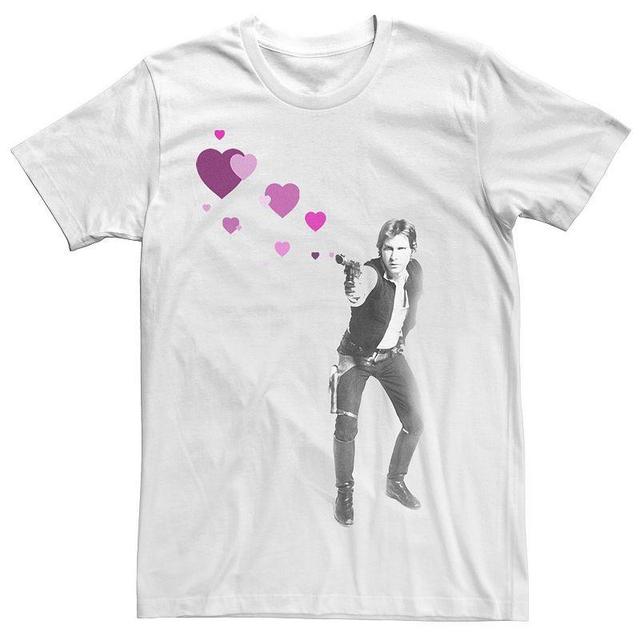 Mens Star Wars Han Solo Shot Hearts Valentines Day Tee Product Image