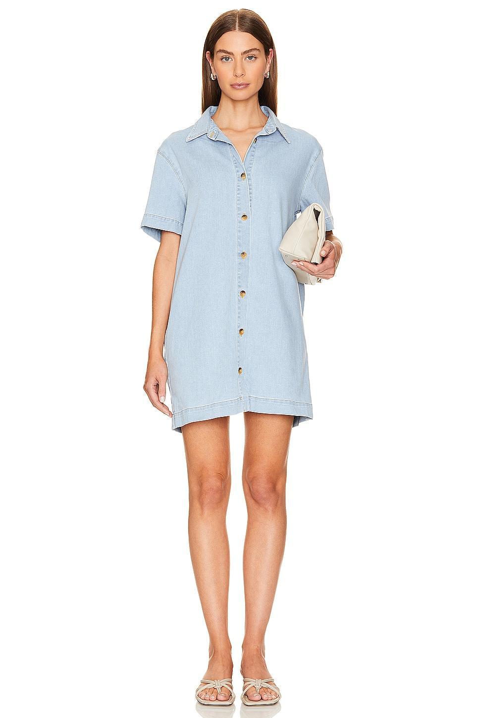 Soft Denim Shirt Dress Enza Costa Product Image