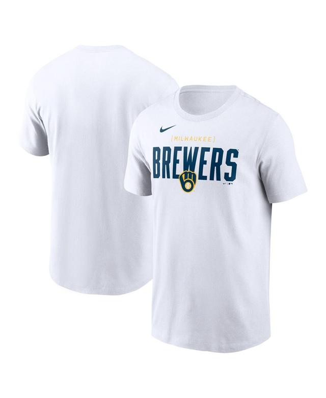 Mens Nike Milwaukee Brewers Home Team Bracket Stack T-Shirt Product Image