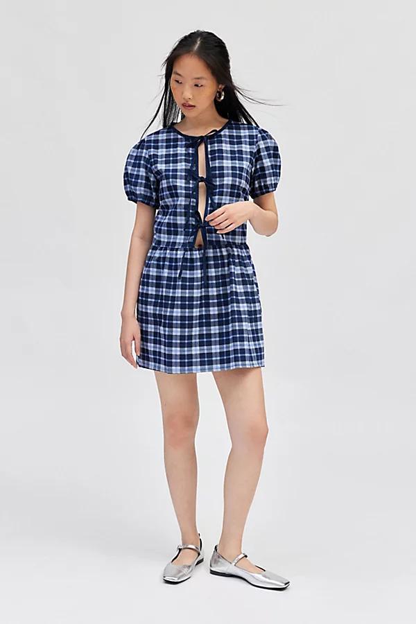 Motel Byan Tie-Front Mini Dress Womens at Urban Outfitters Product Image