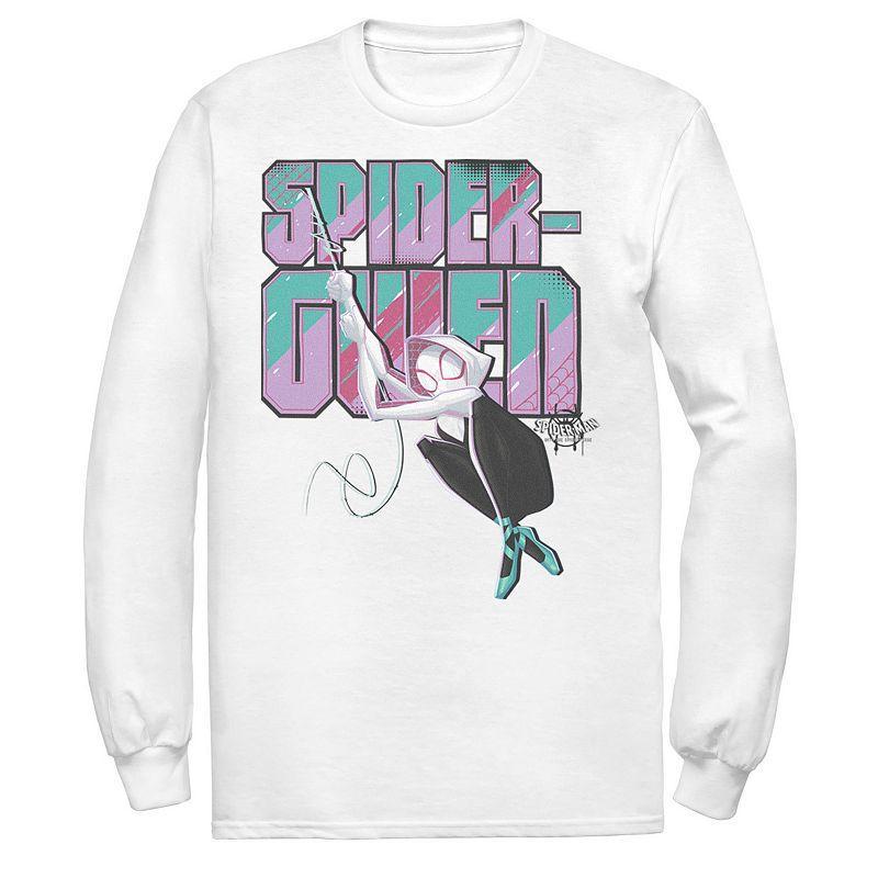 Marvel Mens Spider-Man Into the Spider-Verse Spider-gwen Swinging, Long Sleeve T-shirt Product Image