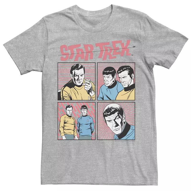 Mens Star Trek: TheOriginal Series Comic Panels Tee Athletic Grey Product Image