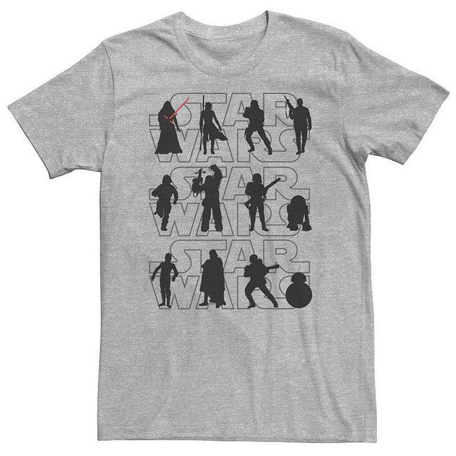 Big & Tall Star Wars Group Silhouette Logo Tee, Mens Athletic Grey Product Image