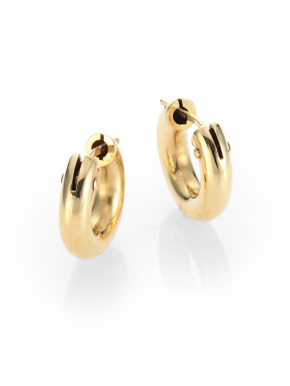 18K Yellow Gold Hoop Earrings/1.4 Product Image