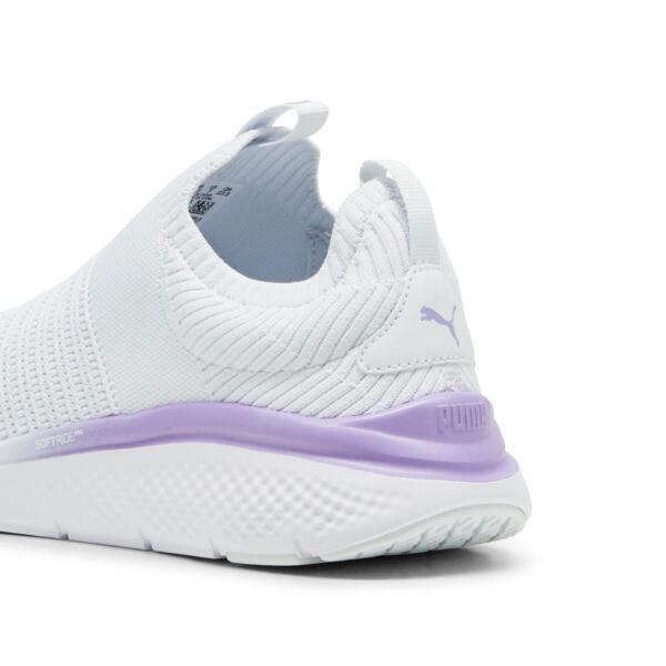 PUMA SOFTRIDE Pro Echo Slip-On Women's Running Shoes in Silver Mist/Lavender Alert/White Product Image