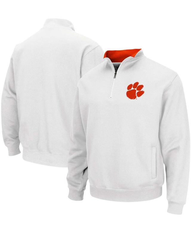 Mens White Clemson Tigers Tortugas Logo Quarter-Zip Pullover Jacket Product Image