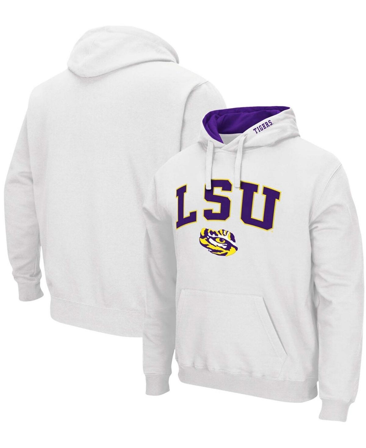 Mens White Lsu Tigers Arch Logo 3.0 Pullover Hoodie Product Image