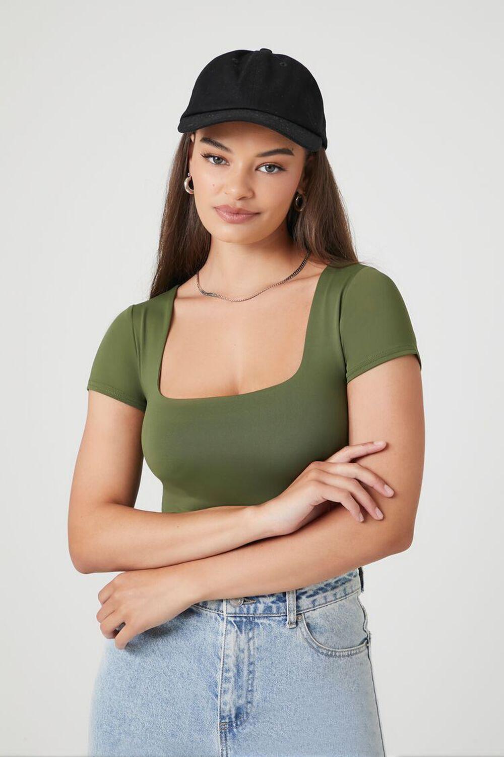 Contour Sculpt Short-Sleeve Bodysuit | Forever 21 Product Image