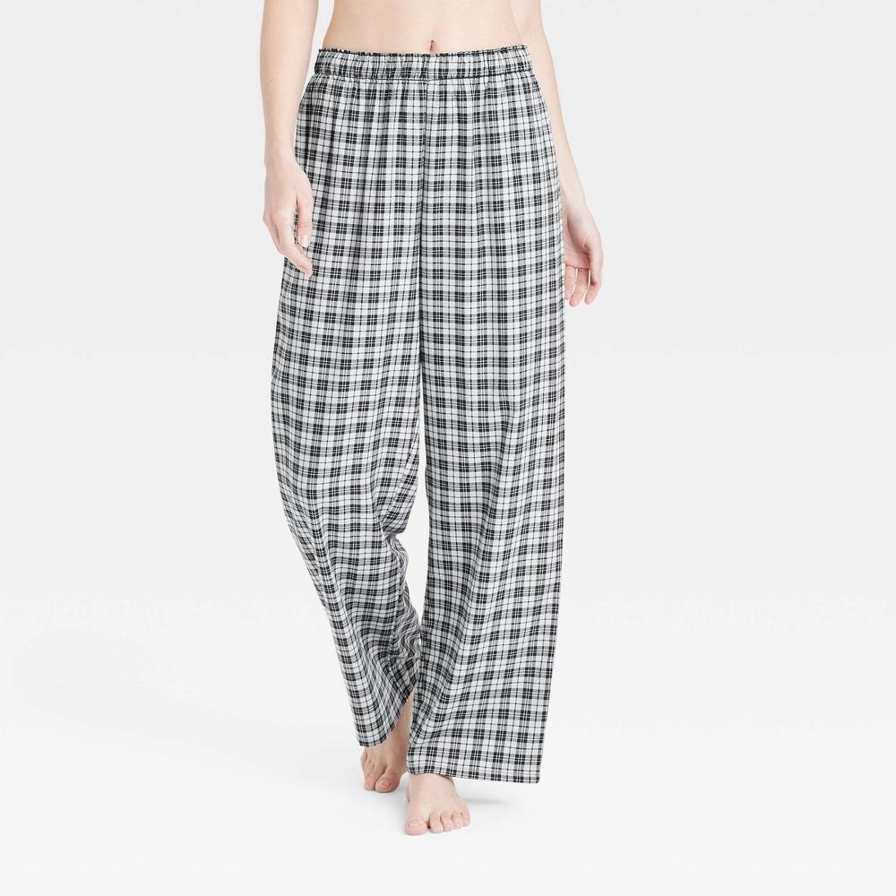 Womens Pajama Pants - Colsie Black/Check XL Product Image