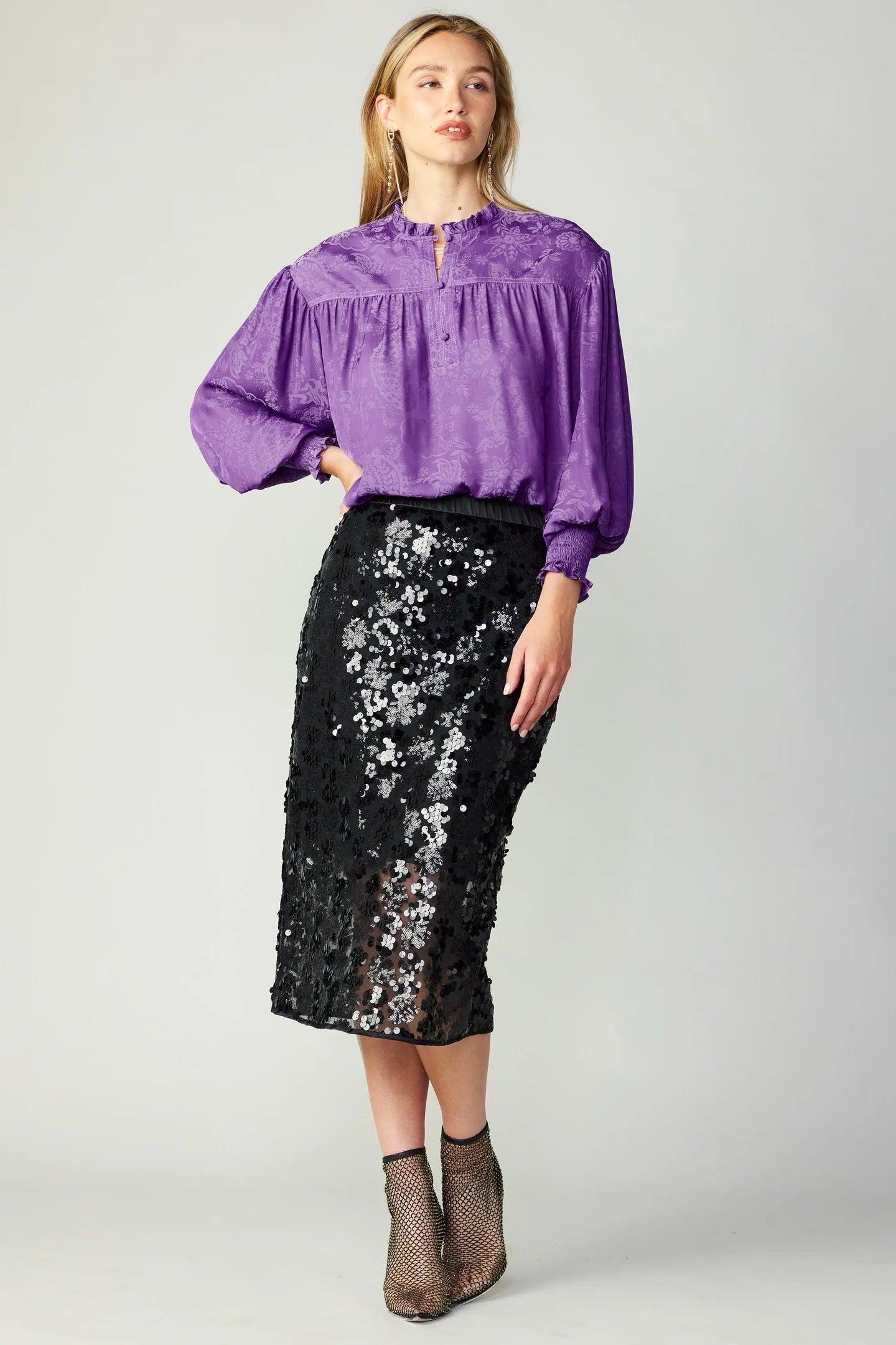 Sequin Midi Skirt Product Image