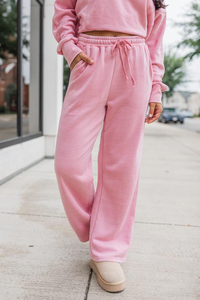 Learn As You Go Mauve Acid Washed Lounge Pants Product Image