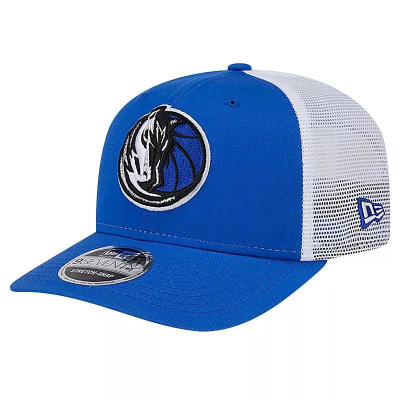 Mens New Era /White Dallas Mavericks Trucker 9SEVENTY COOLERA Stretch-Snap Hat Product Image