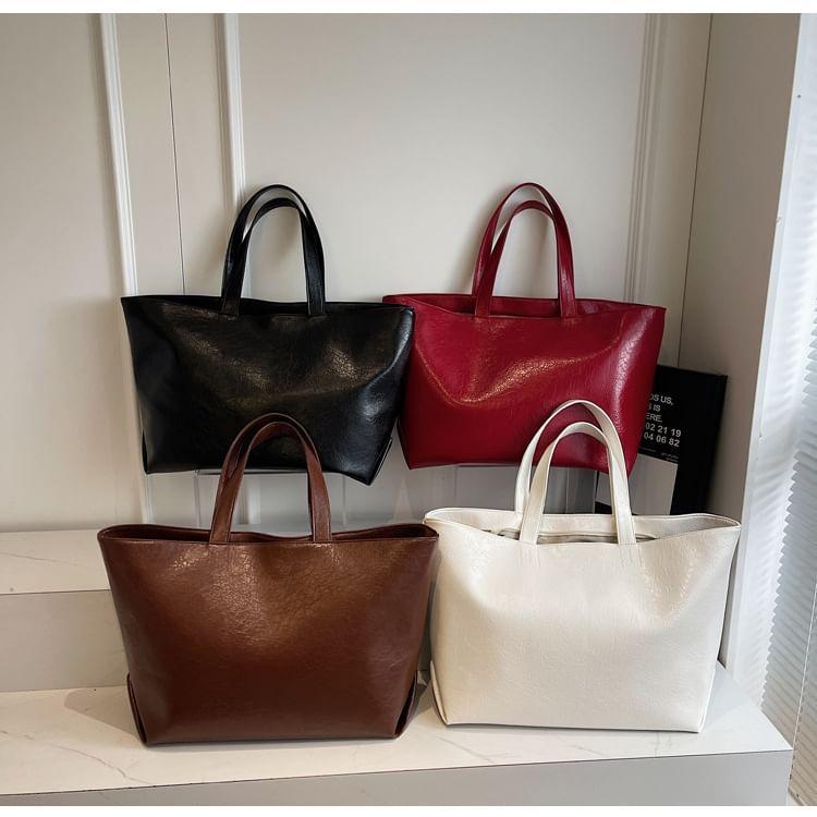 Faux Leather Tote Bag product image