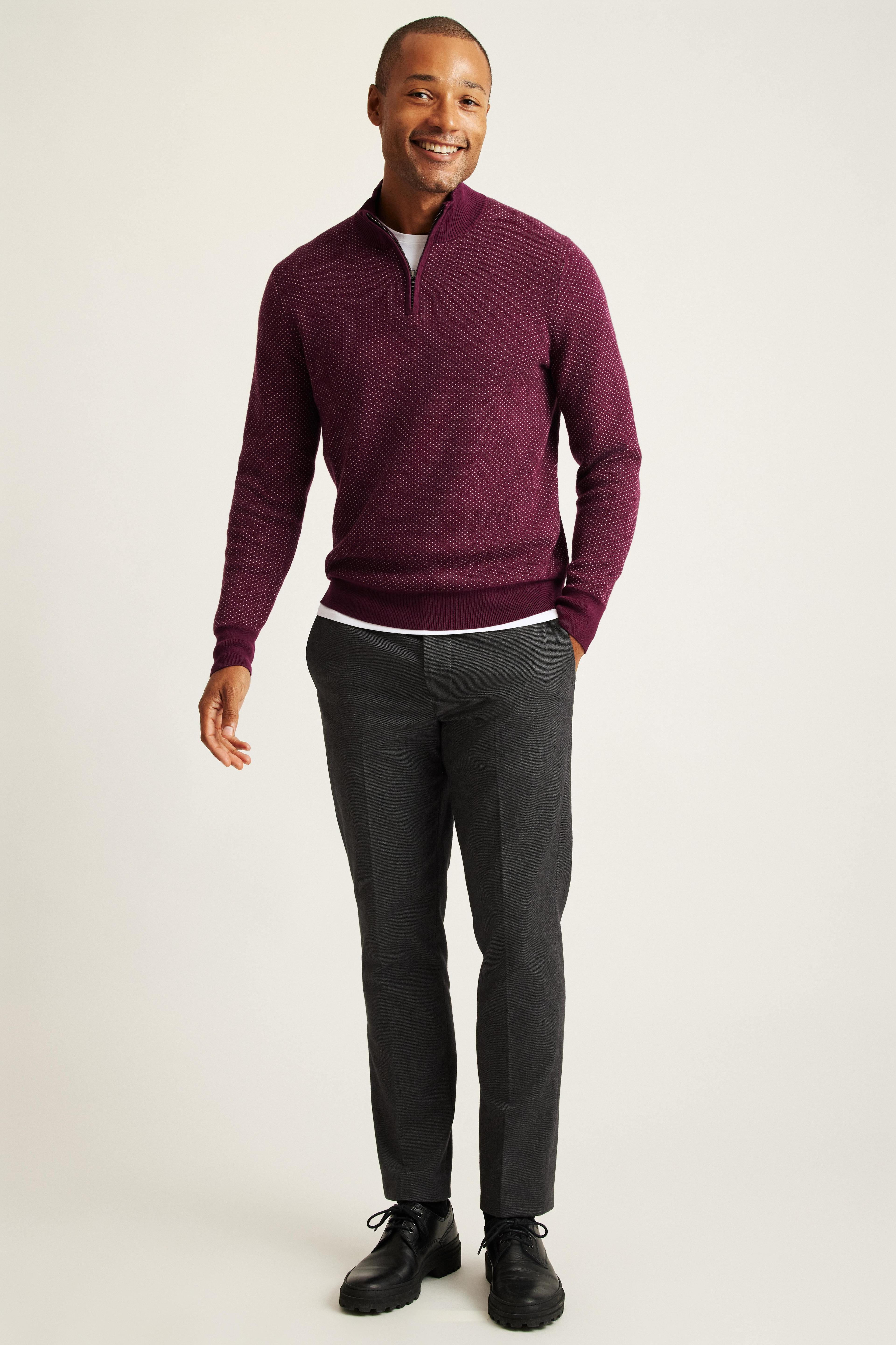 Washable Cotton Cashmere Half-Zip Product Image