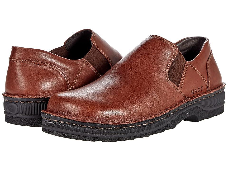 Naot Eiger (Soft Chestnut Leather) Men's Slip on Shoes Product Image