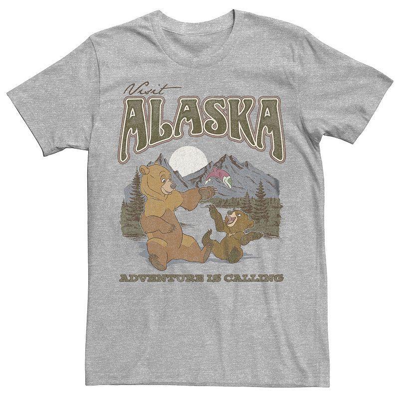 Disneys Brother Bear Kenai Koda Visit Alaska Outdoors Mens Graphic Tee Athletic Grey Product Image