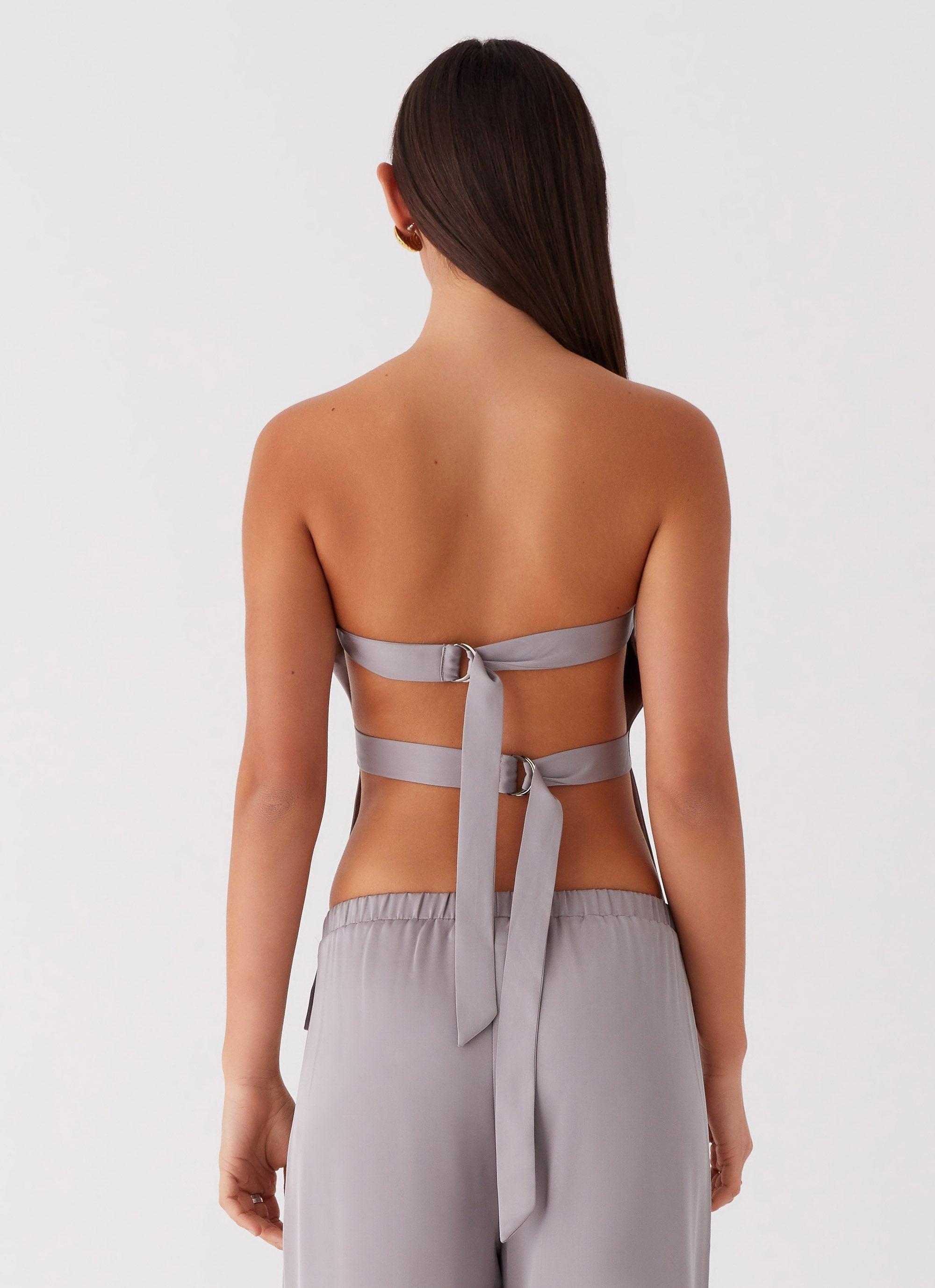 Enchanted Loving Strapless Top - Grey Product Image