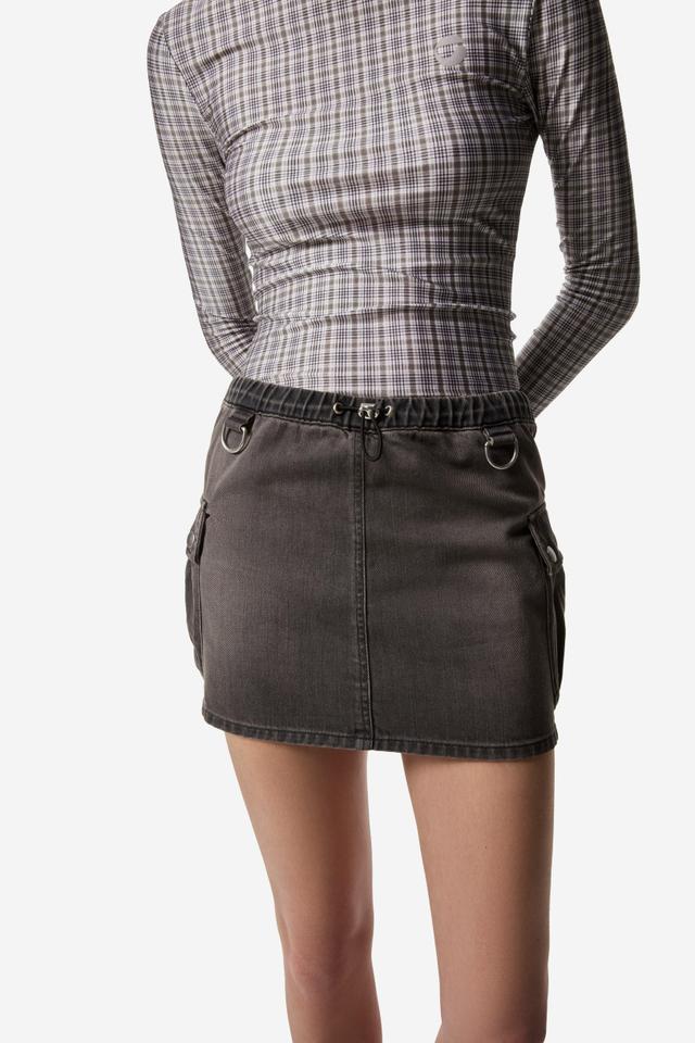 Denim Cargo Skirt Product Image