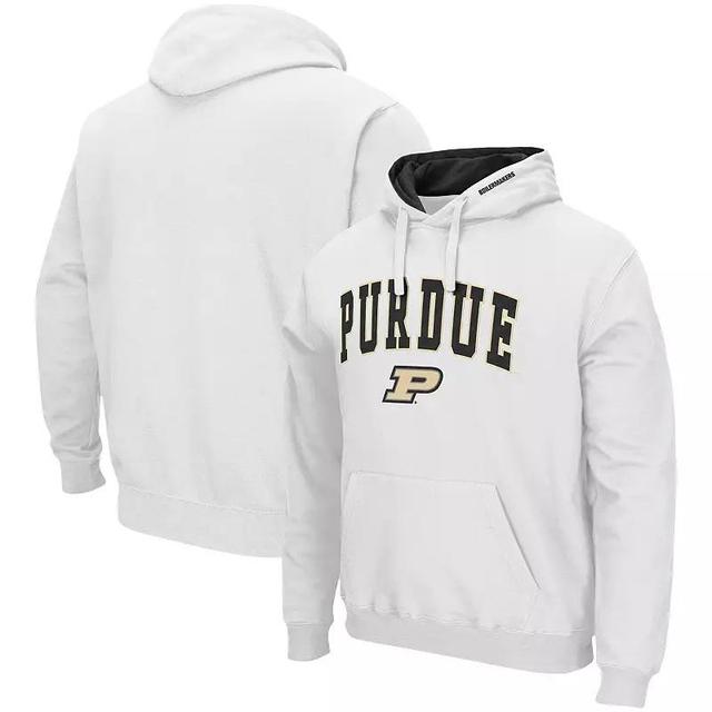 Mens Colosseum White Baylor Bears Arch & Logo 3.0 Pullover Hoodie Product Image