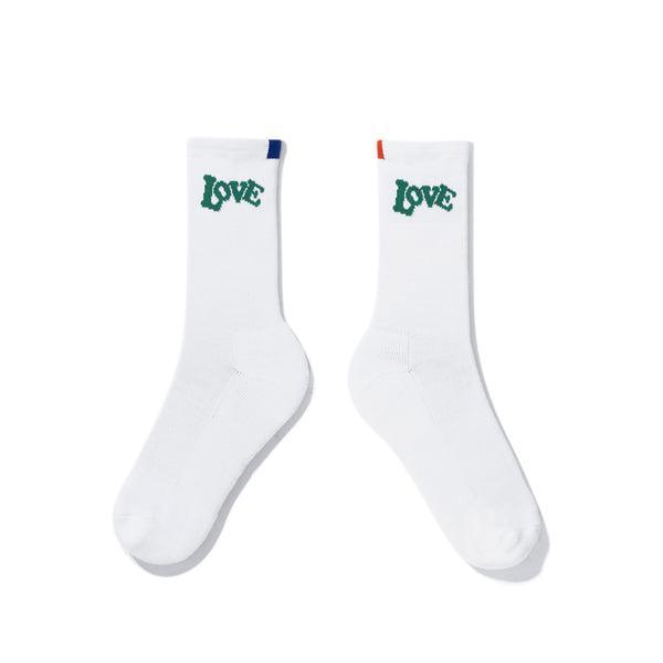 The Women's 70's LOVE Sock - White Product Image