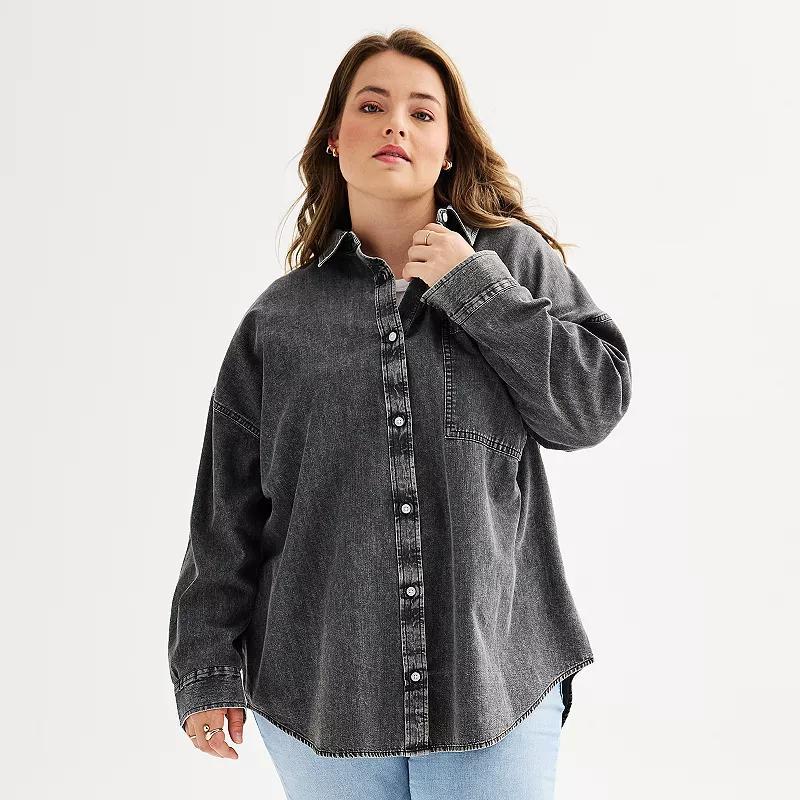 Plus Size SO Oversized Year-Round Shirt, Womens product image