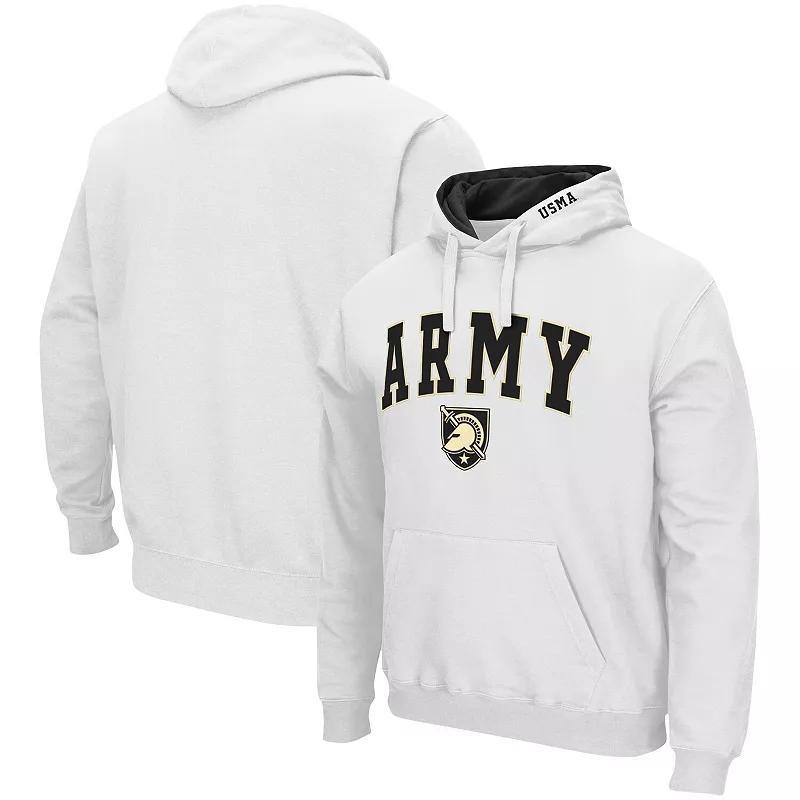 Mens Colosseum White Army Black Knights Arch & Logo 3.0 Pullover Hoodie Product Image