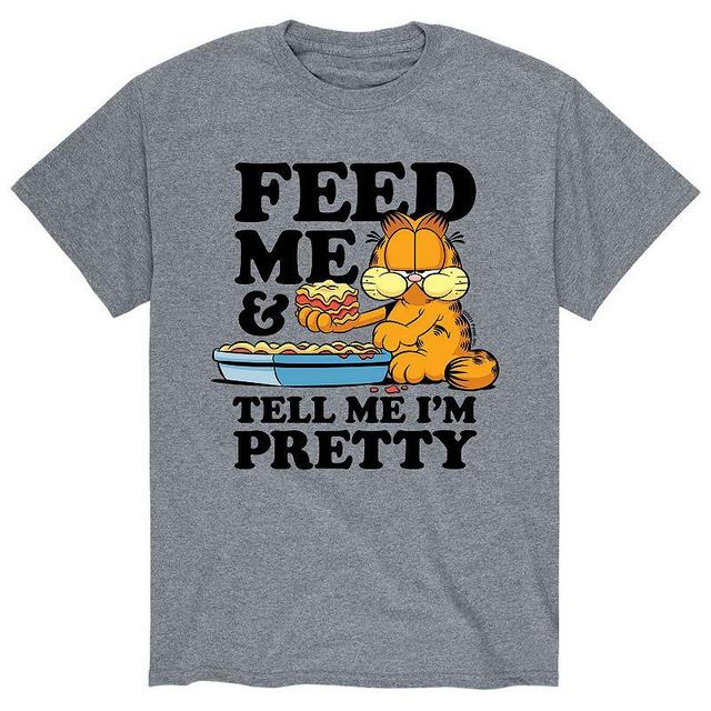 Mens Garfield Feed Me Tee Athletic Grey Product Image