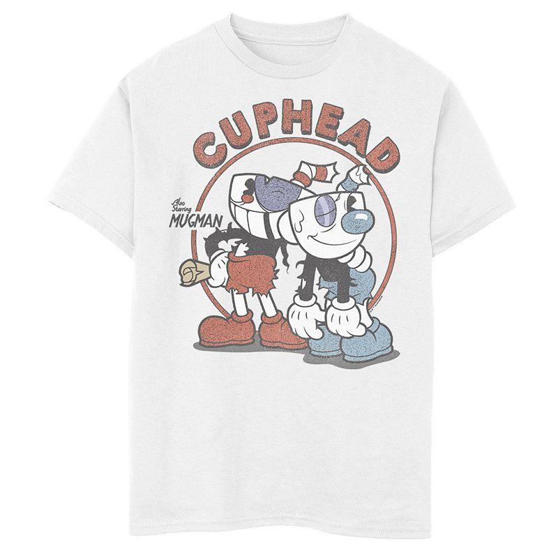 Boys 8-20 Cuphead and Mugman Rough and Ready Tee, Boys Athletic Grey Product Image