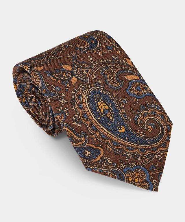 Paisley Silk Tie in Brown Product Image