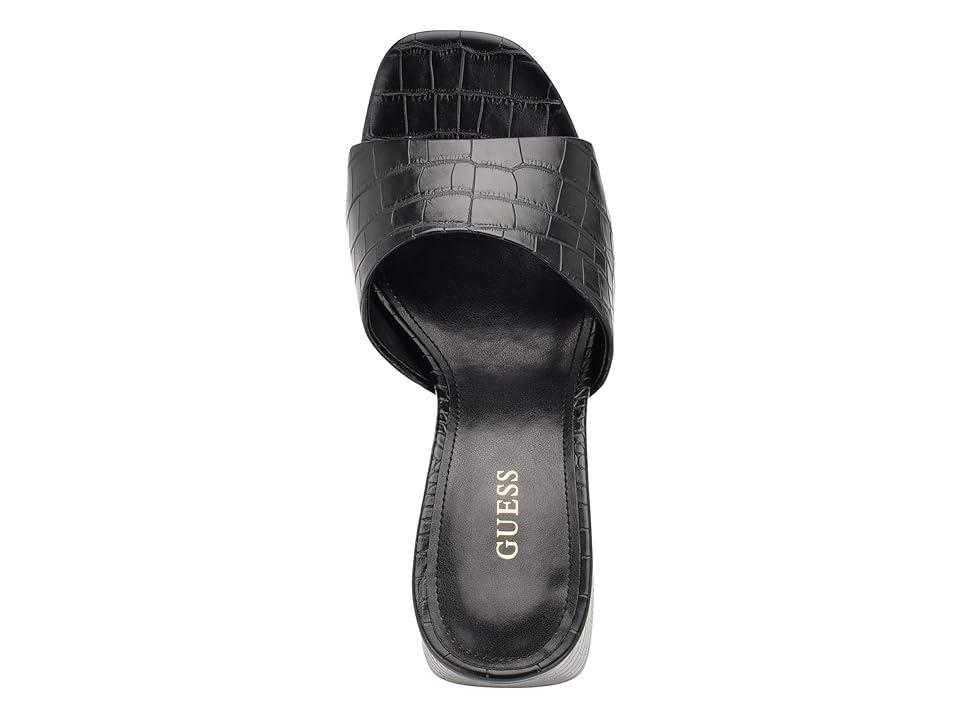 GUESS Jadah Reptile Embossed Platform Sandal Product Image