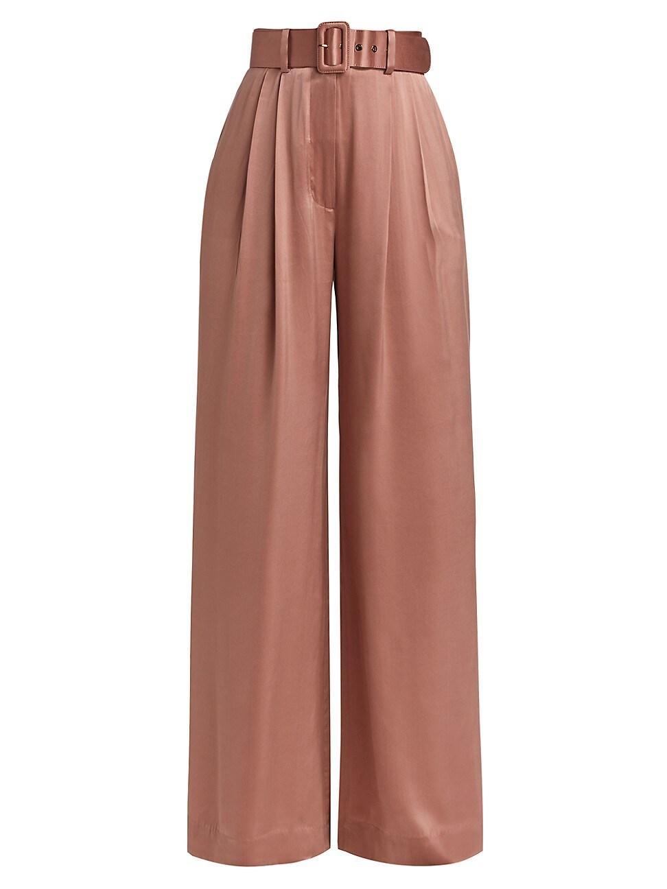 Womens Silk Tuck Pants Product Image