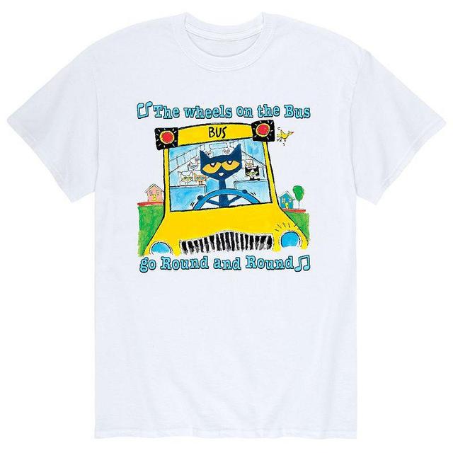 Mens Pete The Cat Wheels On Bus Tee Product Image