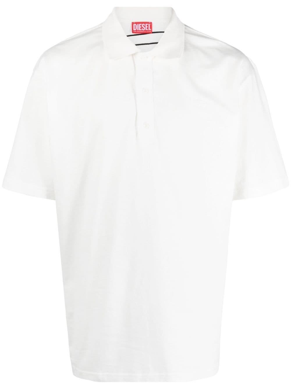 Oval D Organic Cotton Polo Shirt In White Product Image