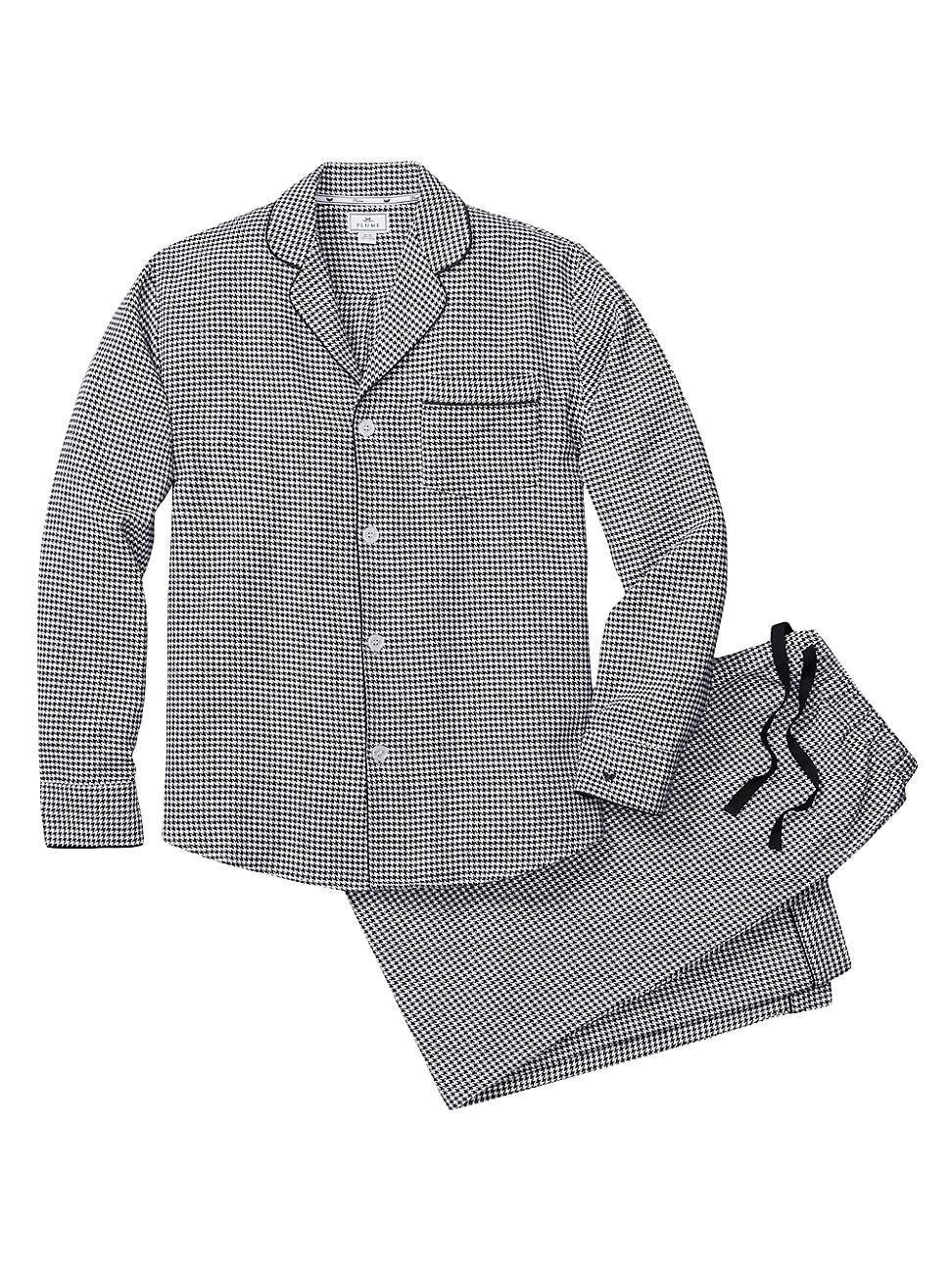 Mens 2-Piece West End Houndstooth Pajama Set Product Image