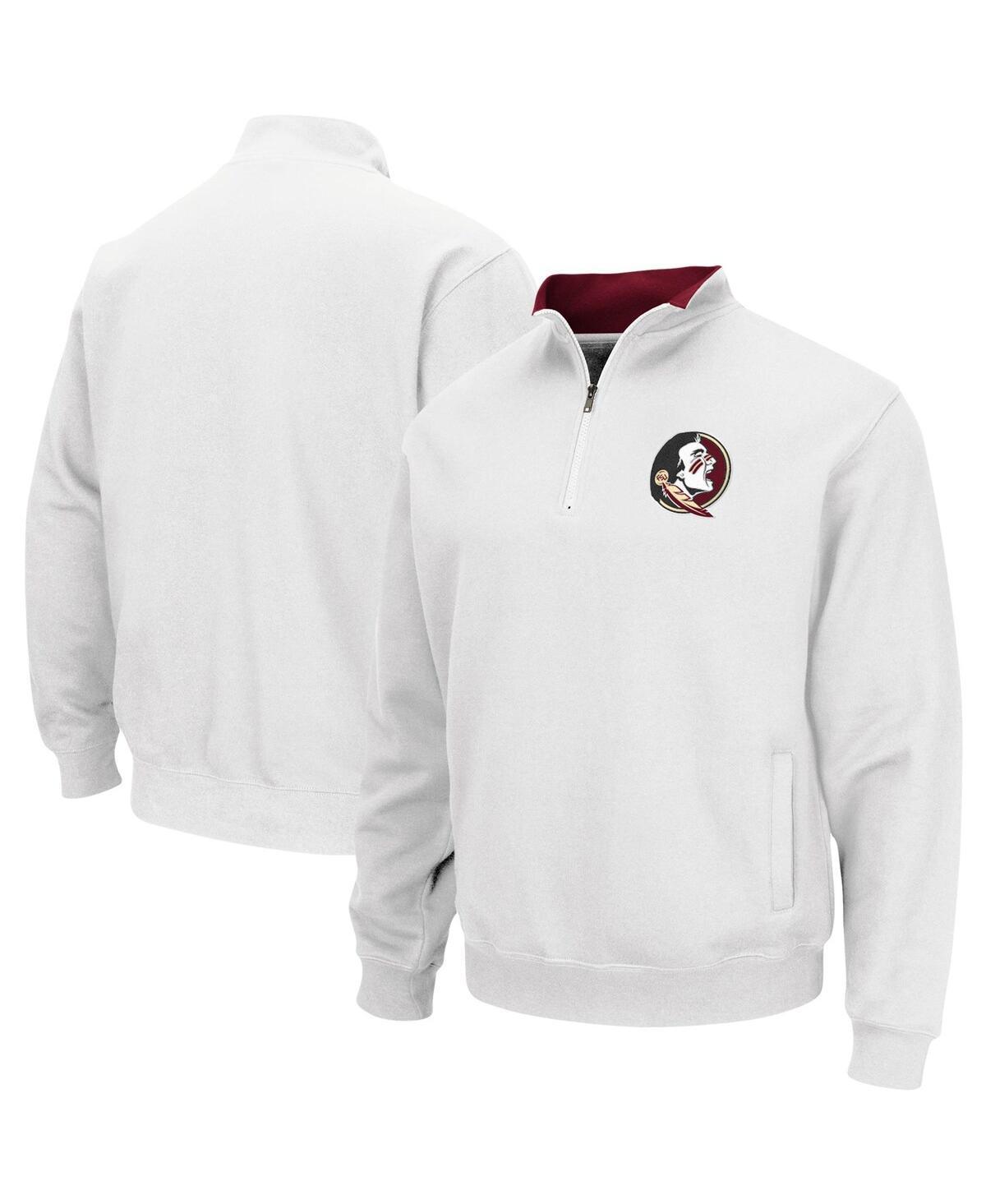 Mens Colosseum White Florida State Seminoles Tortugas Logo Quarter-Zip Pullover Jacket Product Image