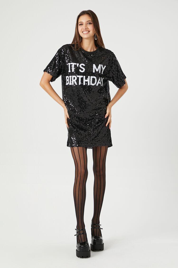 Sequin Its My Birthday T-Shirt Dress | Forever 21 Product Image