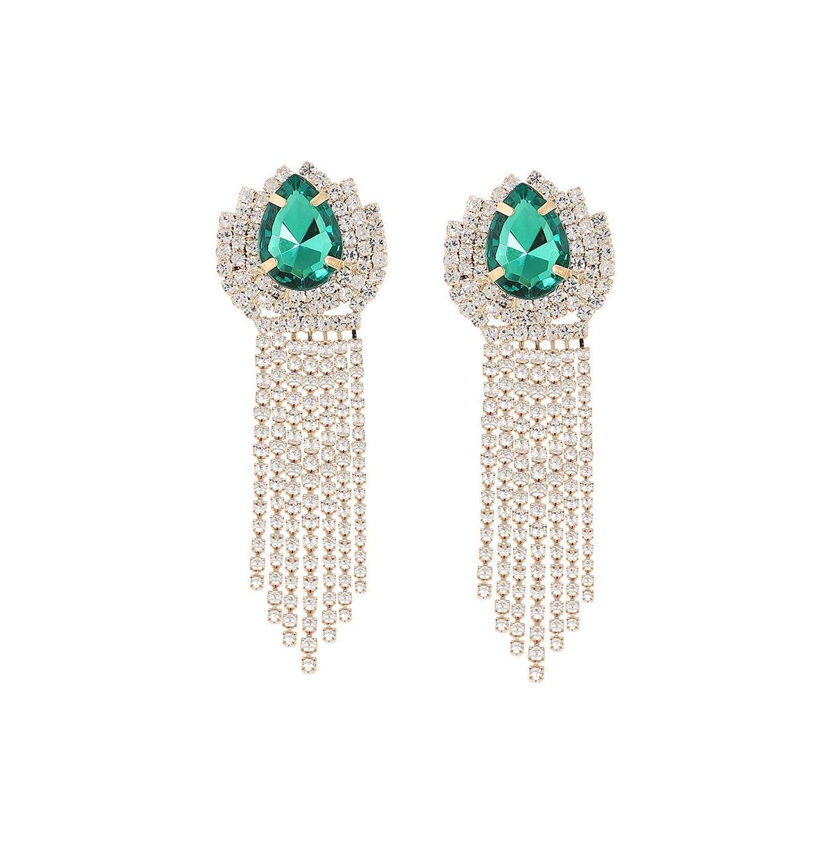 Sohi Womens Teardrop Bling Drop Earrings Product Image