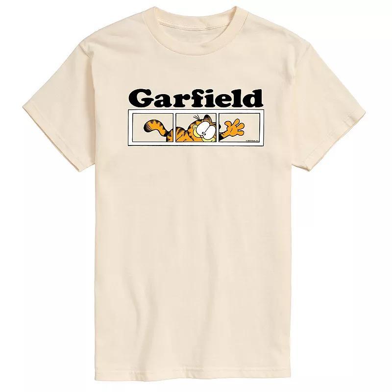 Mens Garfield Panel Logo Graphic Tee Ivory Product Image