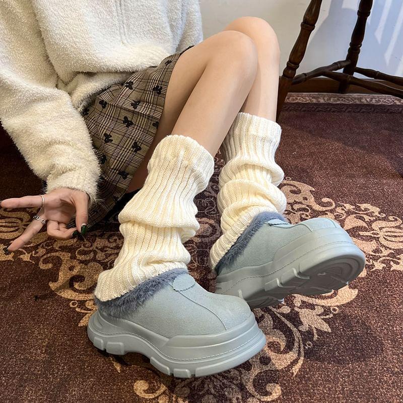 Fleece-Lined Platform Slip-Ons Product Image