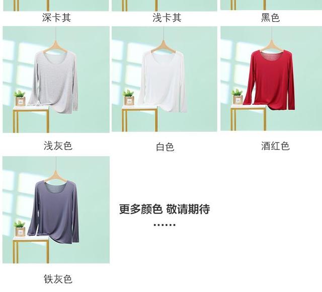 Long-Sleeve Crew Neck Plain Tee Product Image