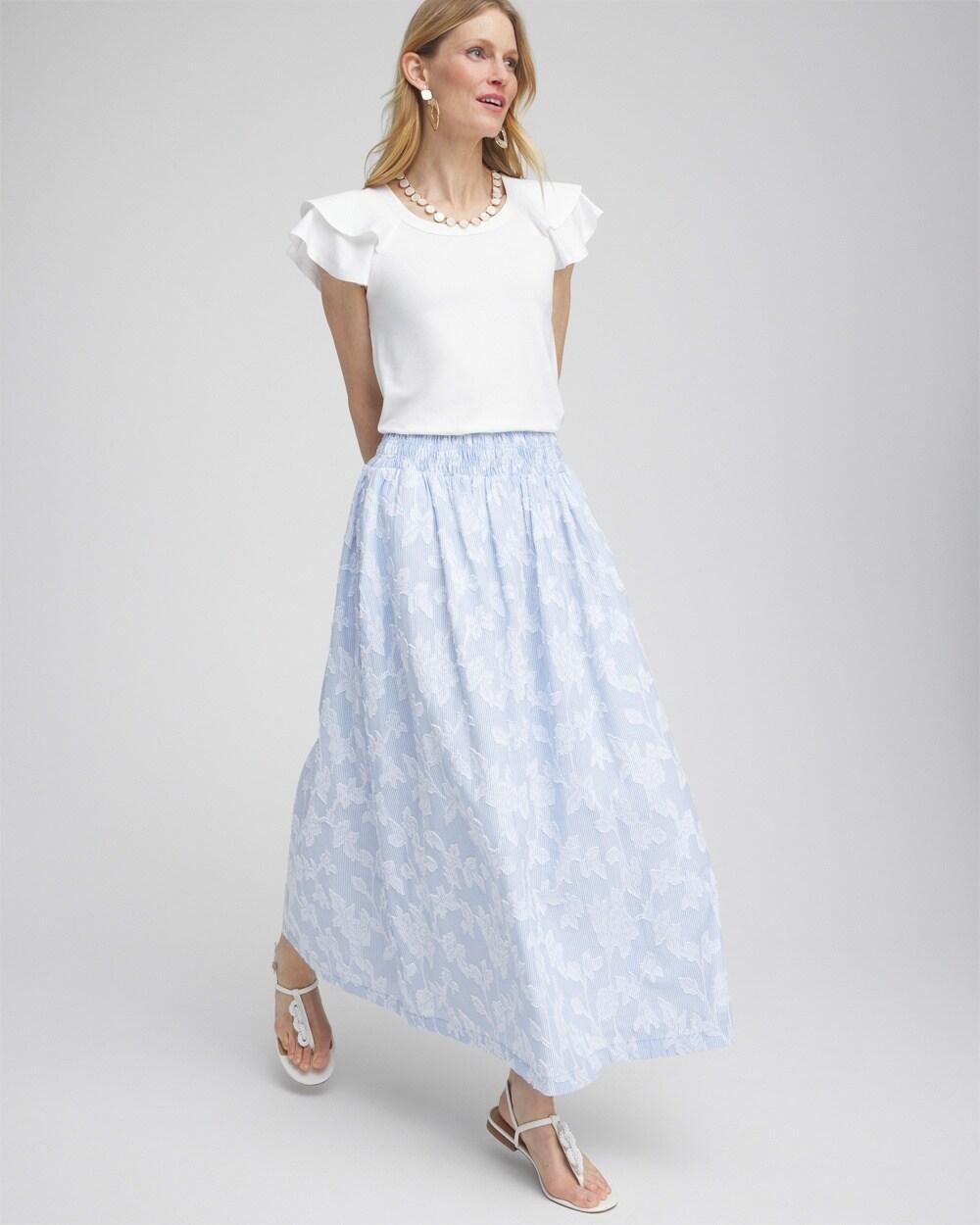 Floral Jacquard Maxi Skirt Product Image