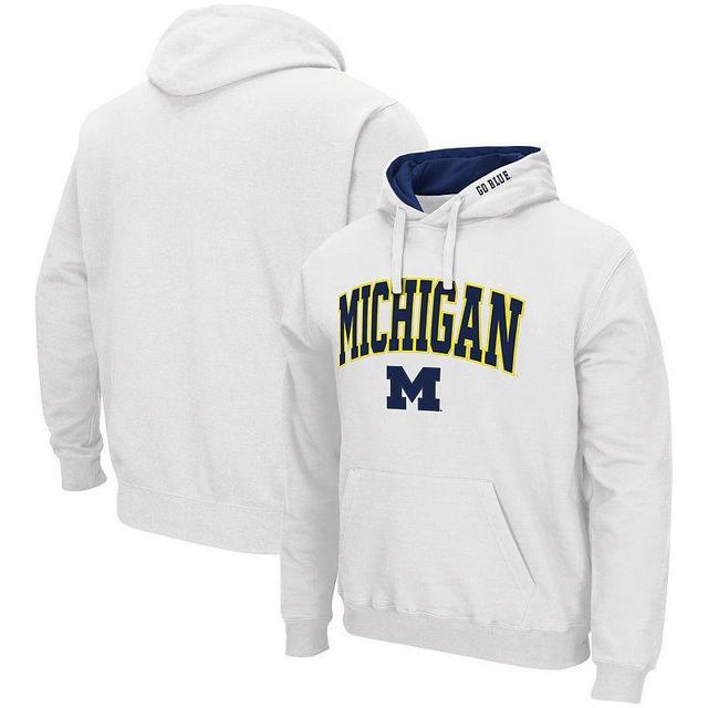 Mens Colosseum Michigan Wolverines Arch & Logo 3.0 Pullover Hoodie Product Image