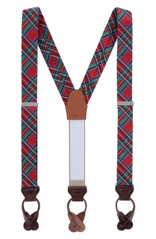 Mens Holiday Nicholas Brace Suspenders - Red Product Image