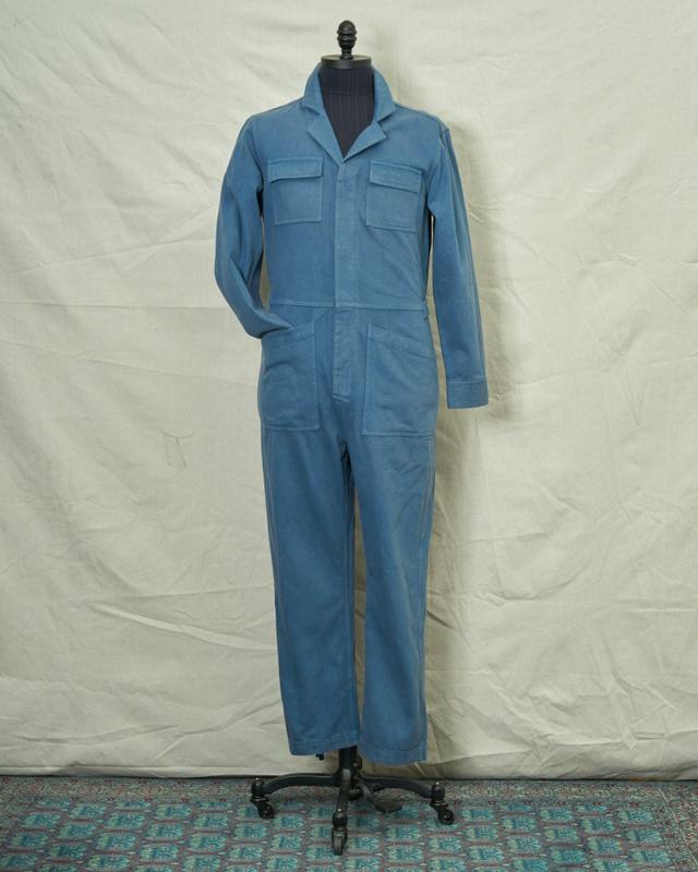 Coveralls in Atlantic Blue Herringbone Product Image